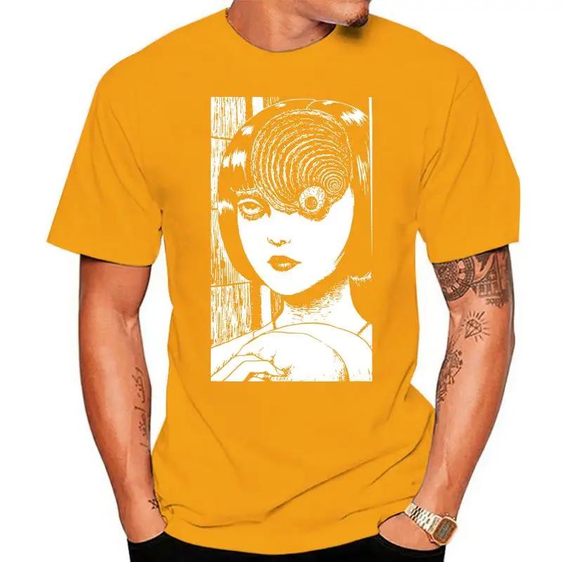 Summer Men's Japanese Horror Comic 100% Pure Cotton T-shirt, Hip-hop Dark Trend Style Pattern Printed Clothing, Street Top