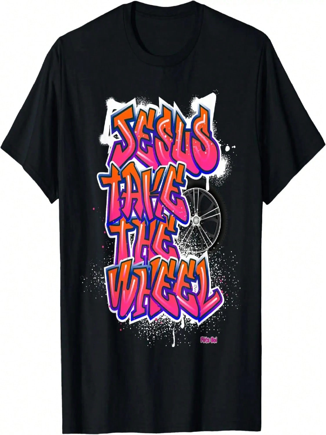 Jesus Take The Wheel Graffiti Graphic Unisex T-Shirt S разноцветный