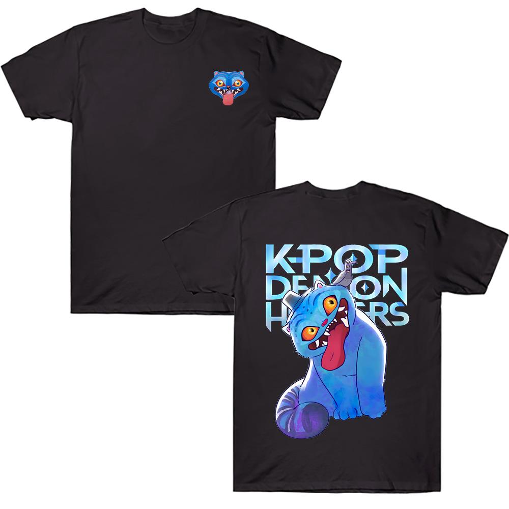 

Футболка Demon Hunter Tiger Kpop Футболка Demon Hunters Derpy Тигр и Птица Demon Hunter Tiger Хлопок Высококачественная Одежда Унисекс XS чёрный