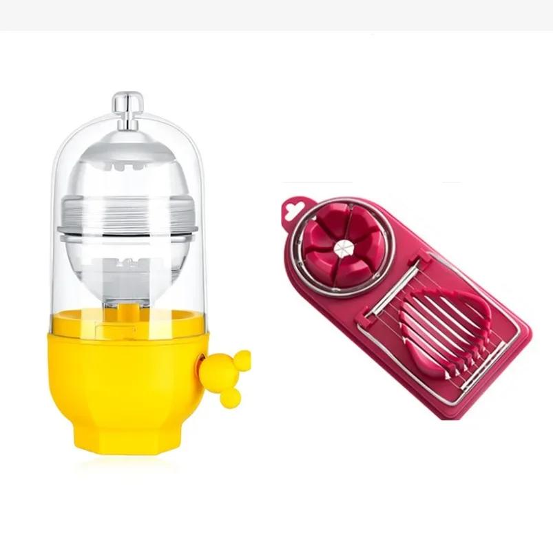 Portable Kitchen Cooking Gadget Inside Mixer Egg Cooker Tool Egg Scrambler Shaker Hand Powered Golden Egg Maker Kitchen Tools