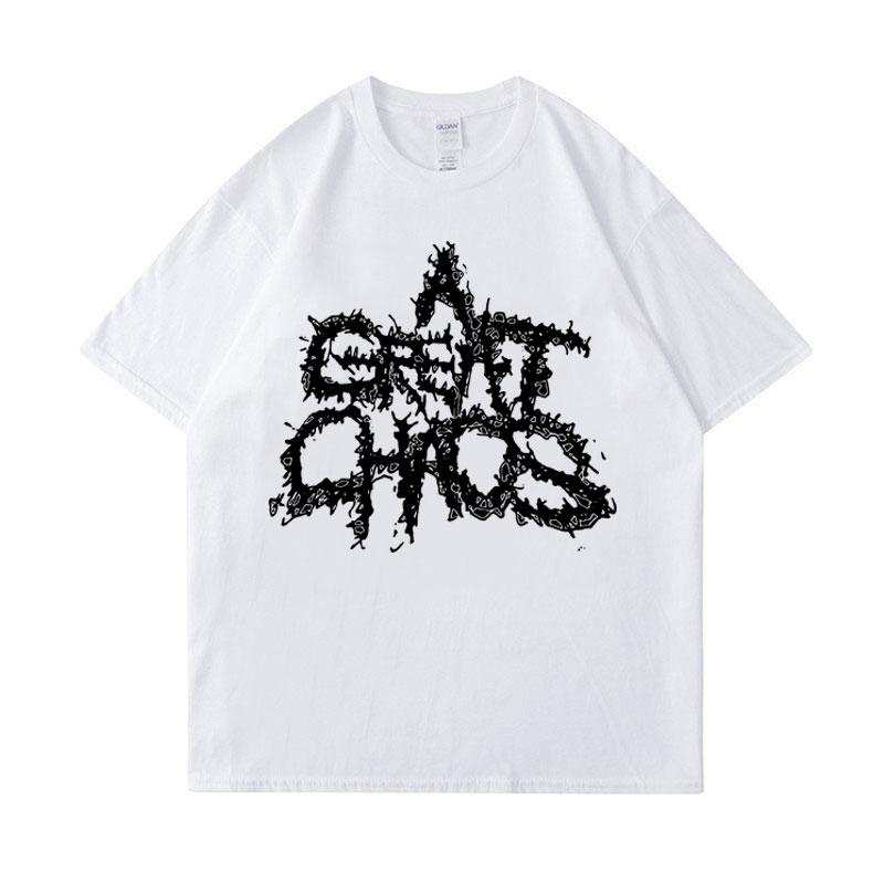 Ken Carson A Great Chaos Spellout Graphic Tshirt Unisexs Clothing Vintage Hip Hop Tee Shirt Unisex 100 Cotton T Shirt Streetwear
