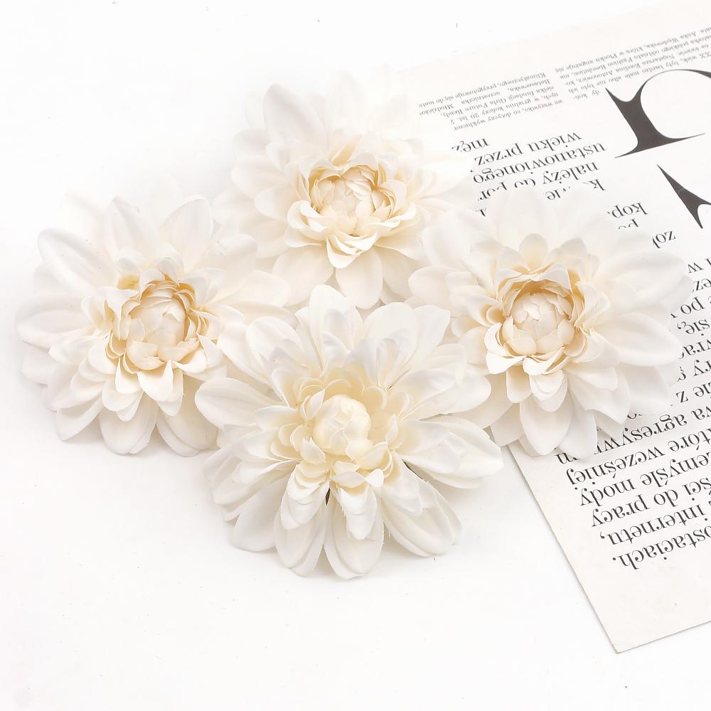 3/5Pcs Artificial Flowers Silk Rose Head Big Fake Flowers For Home Decor Wreath Accessories Bride Wedding Marriage Decoration