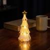 Bedroom Night Lamp LED Lighted Christmas Tree Tabletop Decoration, Battery Operated Xmas Light, Light Holiday Ornament with Star Topper for