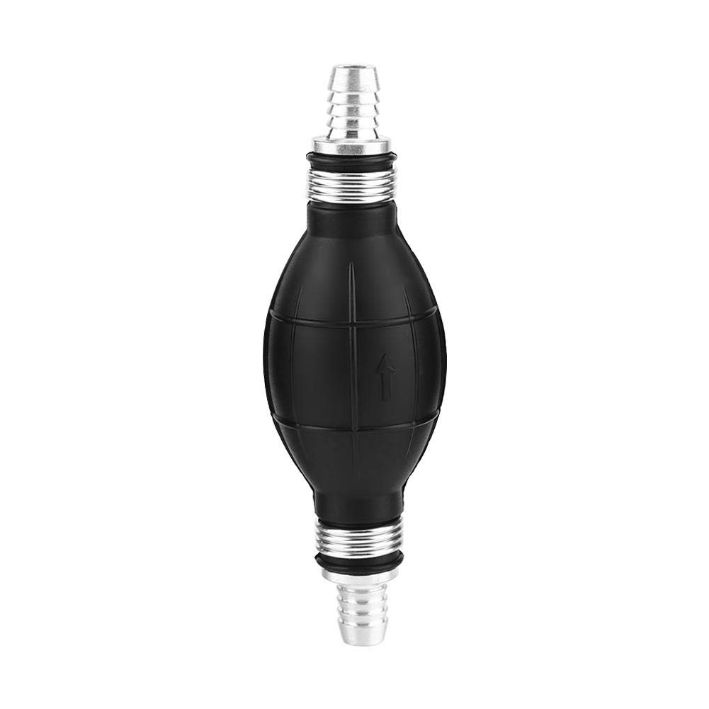 Akozon One Way Valve Fuel Pump Line Hose Rubber Aluminum Manual Hand Primer Valve