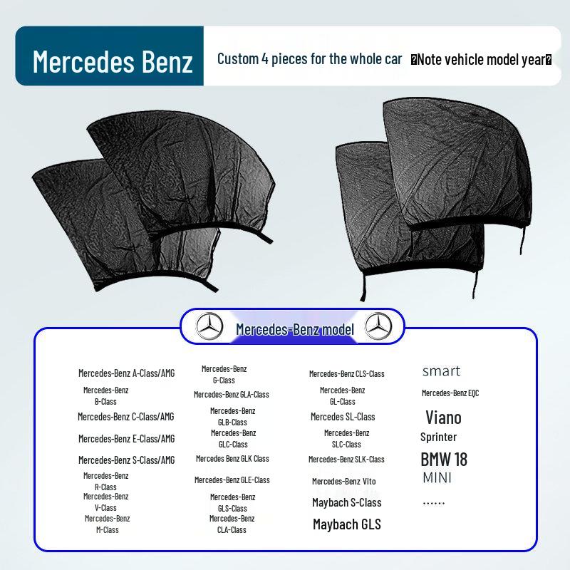 Japanese Car Window Sunshade & Mosquito Screen - Heat Insulation & Insect Protection Curtain