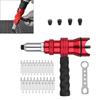 Rivet Guns Adapter Drill To Rivet Converter Kit with 100pcs Rivets for Various Projects HVAC Repair Metal Fabrication