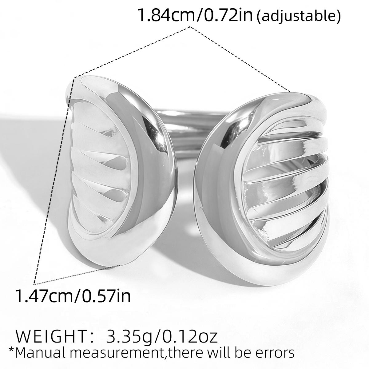

Vintage Irregular Metal Round Openwork Ring Women s Open Ring Punk Zircon Accessories Women s Zircon 18 Gold Plated resizable
