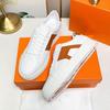 New Men's Calf Leather Casual Board Shoes with Low Cut Color Blocked Straps Versatile Comfortable Casual and Trendy Sports Shoes