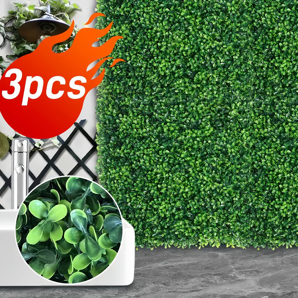 3 Pezzi Pianta Artificiale - Decorazione da Appendere per Esterno/Interno, Adatta per Giardino, Patio, Hotel, Ringraziamento, Parete Verde Finta Resistente, Decorazione per Cortile e Casa