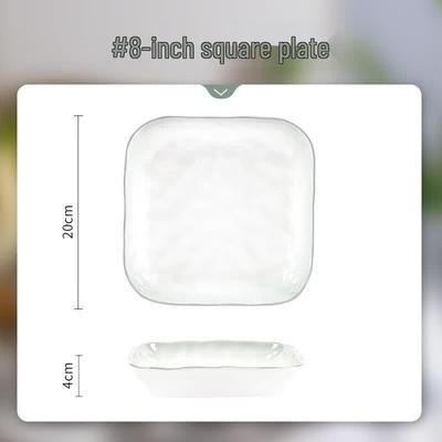 8-inch Square Ceramic Dinner Plate