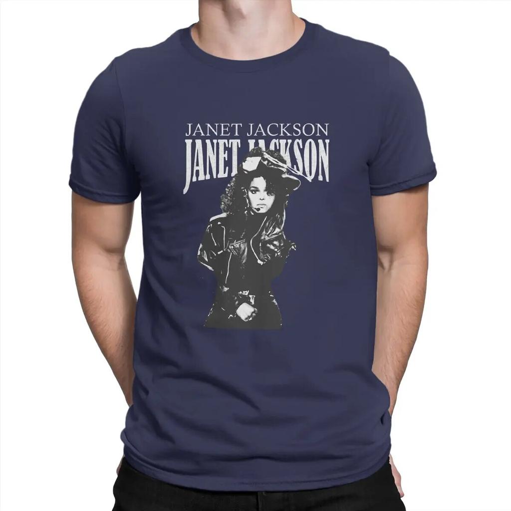 Unisex's Singers And Actors In The American Pop Music Industry T Shirt Janet Jackson Czysta bawełna Ubrania Nowość Krótki rękaw