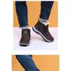 Men's Beijing Style Winter Shoes, Non-Slip Snow Boots with Faux Fur Lining, Warm Comfortable Cotton-Padded Cloth Shoes for Men