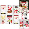 Delightful Christmas Nonwoven Fabric Door Decorations Featuring Cute Santa And Snowman
