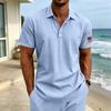 Herren Leinen Polohemden für Herren Kurzarm Hemd mit Knöpfen Herren Freizeit Golfhemden für Herren Henley Hemden für Herren Bequeme Passform