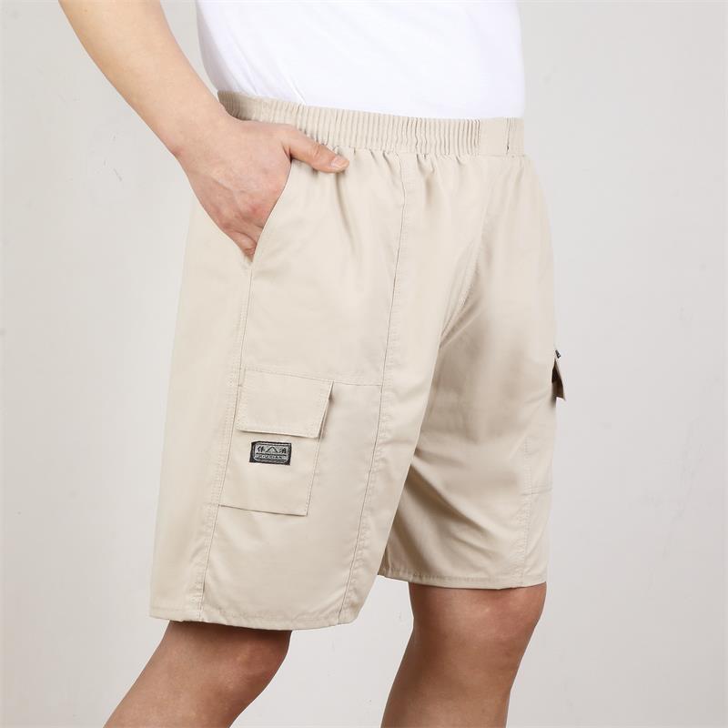Middle-aged and Elderly Men's Shorts Loose Casual Five-point Pants Straight-leg Pants