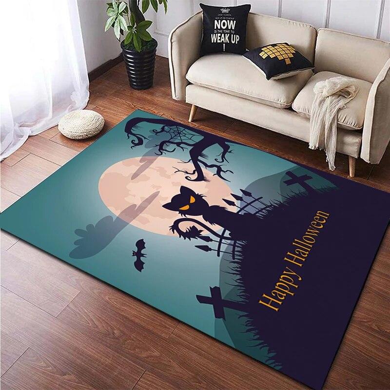 Halloween New Year Gift HD Printing Area Carpet, Living Room Sofa Decorative Carpet, Anti-skid Mat, Alfombras Direct Shipment