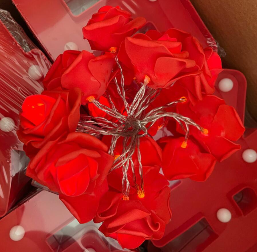 

Светодиодные гирлянды в виде роз для Дня святого Валентина, свадеб, предложений и романтических украшений 2m 10 Lights (Battery, Steady On)