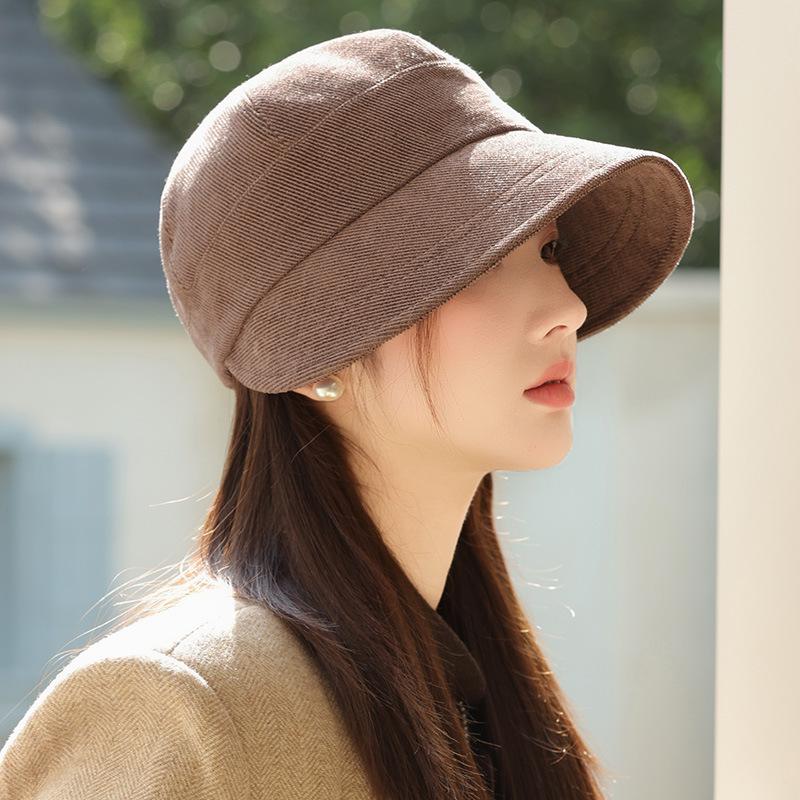 Women's Fashionable and Versatile Basin Hat Korean Version of Warm Baseball Cap Big Brim Showing Face Small Esports Hat