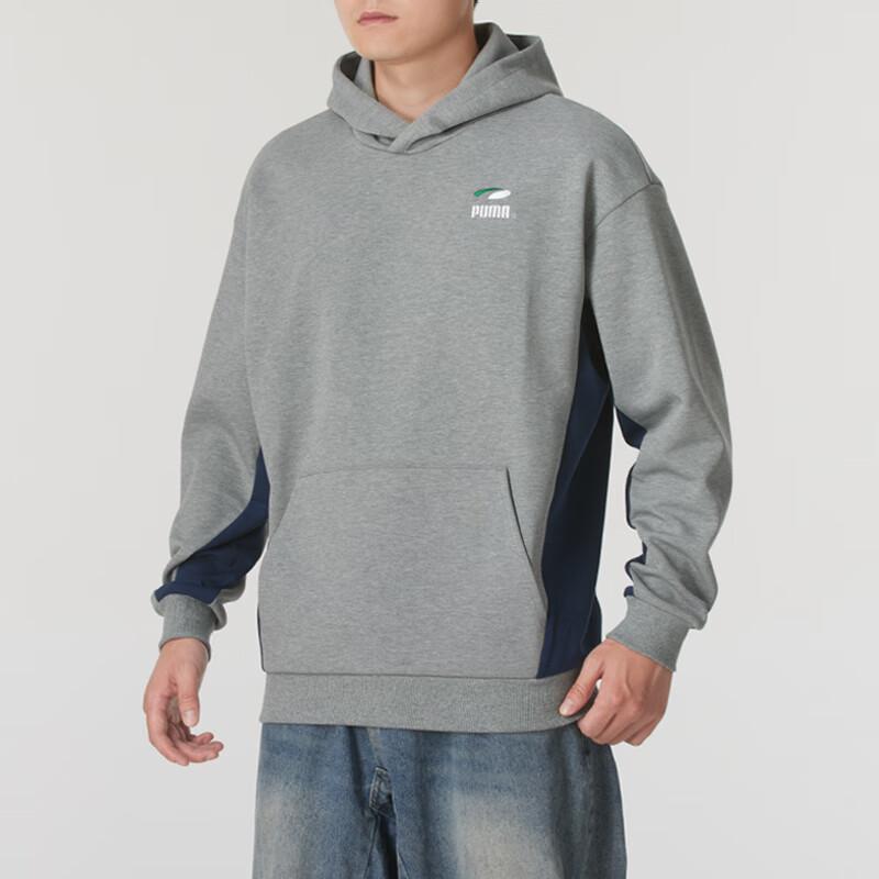 Puma Logo Fashion Running Training Casual Hoodie American Vintage Sweatshirt Men hoodies Gray 628142-53