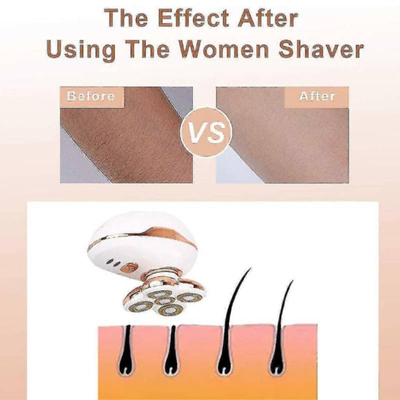 Electric Shaver Head Shaving Machine Waterproof Rechargeable Five Blade For Women