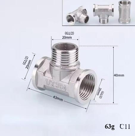 Xiaomi Aço Inoxidável 201 1/2" 3/4" BSP Rosca Macho Fêmea Cotovelo Redutor T Luva Junta de Topo Conexões Hidráulicas
