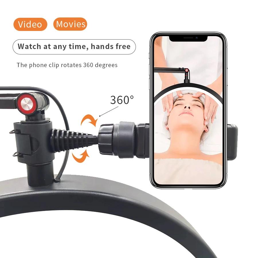 2025 New U-shaped Floor Lamp 20W LED Half Moon Laser Lamp Temperature 3000K-6000K LED Beauty Lamp Facial Care Tattoo Shooting