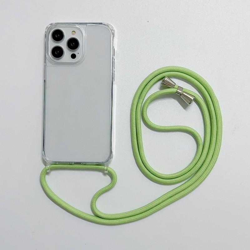 Clear Strap Case For iPhone 17 16 15 13 12 11 14 Pro Max Mini XR X XS Max Plus Air Crossbody Lanyard Cord Plastic Acrylic Cover