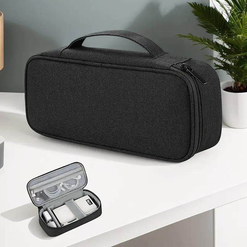 1pc Travel Portable Charging Cable Organizer Bag, Suitable for Chargers, Data Cables, and External Hard Drives Tote Bag