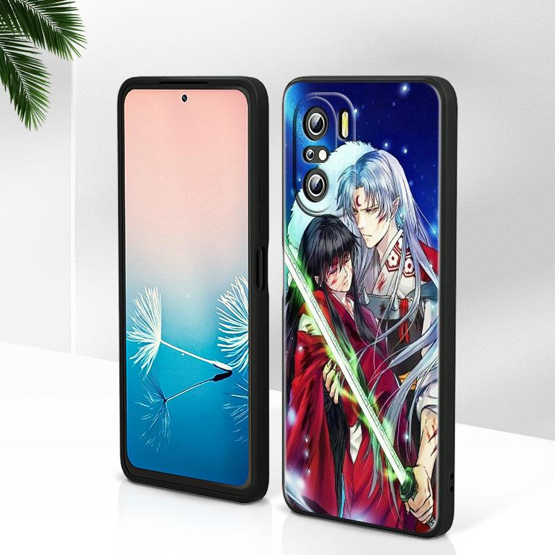 Anime Inuyasha For Xiaomi Redmi Note 12 Turbo 11E 11S 11 11T 10 10S 9 9T 9S Pro Plus 5G Black Phone Case