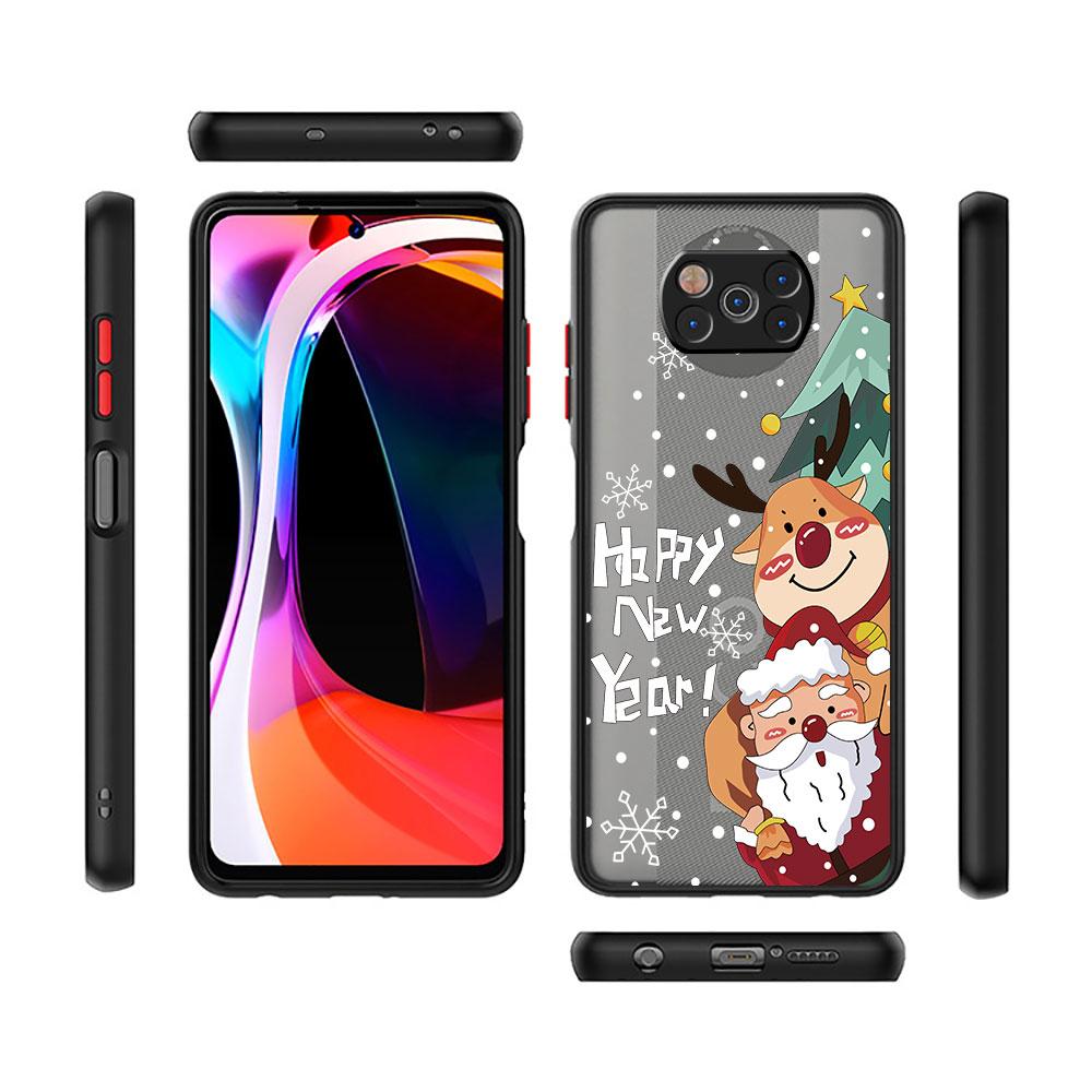 Snow Merry Christmas Case For Xiaomi Mi Poco X3 NFC M3 11 10 12 9T 11T 10T Pro Note 10 Lite Matte Hard Phone Covers