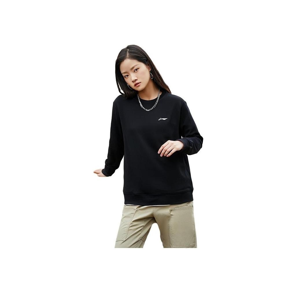 Li Ning Sports Lifestyle Series Loose Fit Crew Neck Long Sleeve Sweatshirt Men Sweatshirt AWDTA37-1