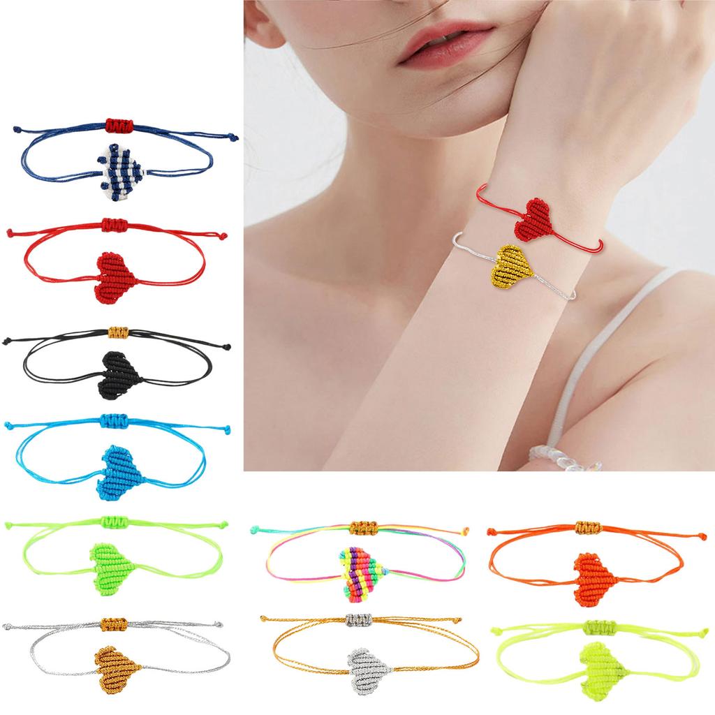 Böhmisches geflochtenes Seilarmband für Paare handgewebtes Herzdesign umweltfreundlicher Hanfkordelschmuck bequem
