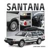 1/32 Volkswagen Santana Alloy Model Car, Cool Sound and Light, Strong Return, Exquisite Desktop Ornaments, Christmas Gifts