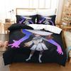 Soulfire Demons Bedding Set Single Twin Full Queen King Size Bed Set Adult Kid Bedroom Duvet Cover Sets 3D Anime Bed Sheet Set