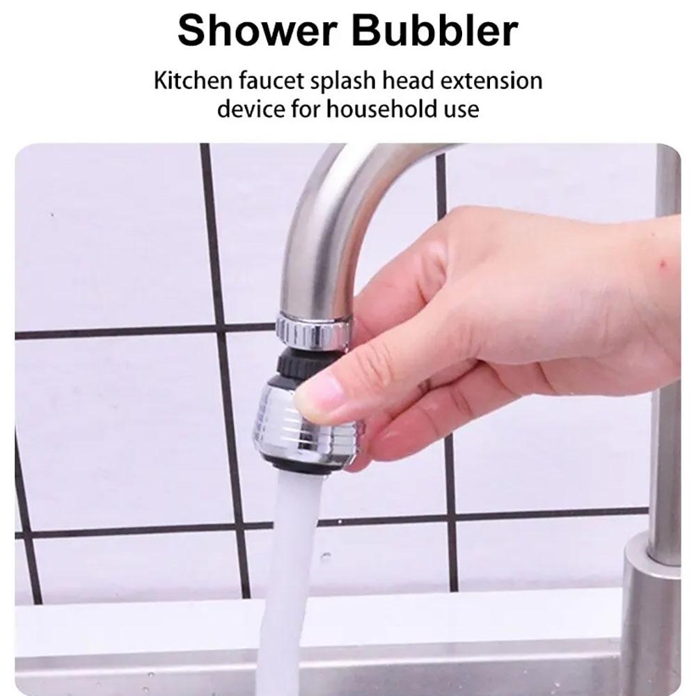 360 Degree Kitchen Faucet Anti-Splash Head Water Saver Universal Rotating Bubbler Filter Extension Booster Nozzle Kitchen Tools
