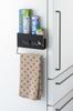Yoshikawa Kitchen Paper Holder, Black, 25.8cm W X 5.5cm D X 18.3cm H, 1305908