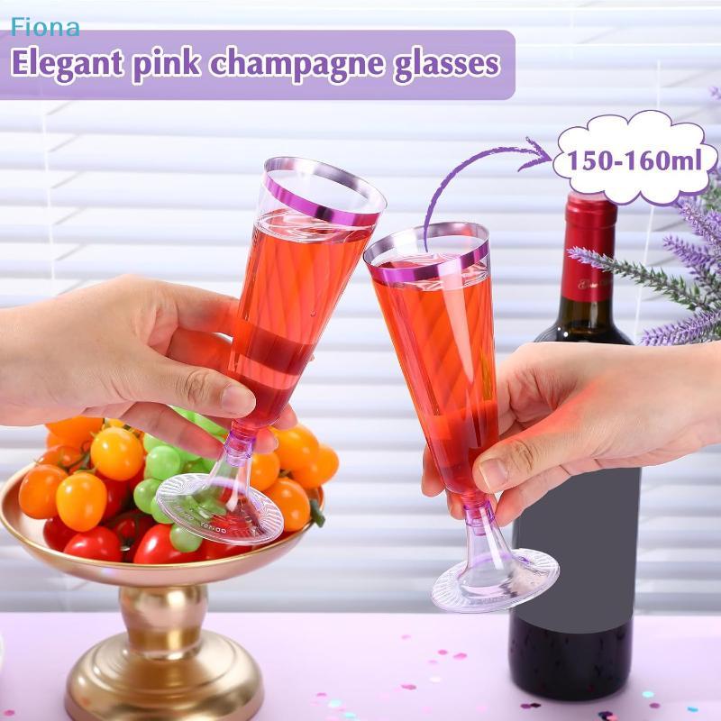 150ml Plastic Champagne Flutes Cup Clear Recyclable Shatterproof Goblet Cups Disposable Toasting Party Wedding Bar Supplies