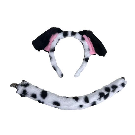 

2/3/4 шт./компл., набор из собачьих ушей и колец для волос для взрослых и детей, плюшевый хлопковый наполнитель, нос, хвост, галстук-бабочка для косплея, рождественский подарок на вечеринку в честь Хэллоуина A