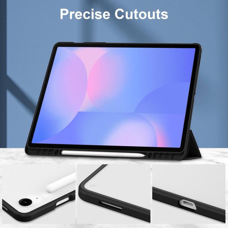 Tablet Case For Galaxy Tab S10FE+ 13.1 S10FE Plus X620 Tri-Fold Stackable Acrylic Pen Slot Case