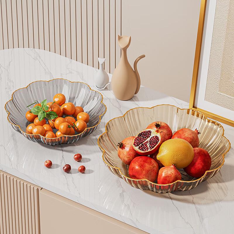 ZISIZ Transparent Plastic Fruit & Snack Plate