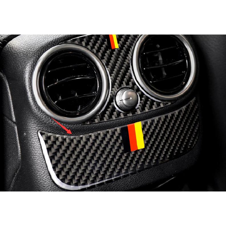 Rear Air Lower Outlet Vent Cover Trim For 2016-19 Mercedes-Benz GLC Carbon Fiber
