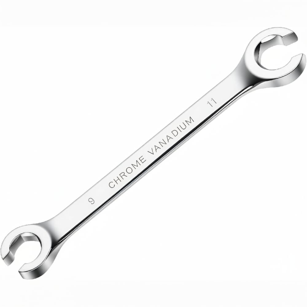 Hand Tool 8-19mm Flare Nut Wrench Mirror Finish Open Ring Brake Line Wrench Double Head High Torque Wrench Car Repair