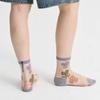 SeeThrough Flower Socks_Gray