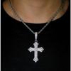 Accessories Hip Hop Cross Diamond Pendant Necklace Vintage Niche Versatile Style Necklace
