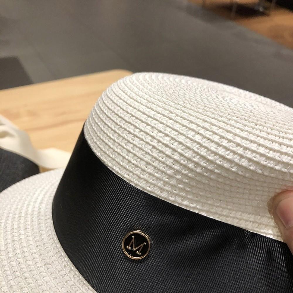 Bow Detail Wide Brim Hat Sun Protection Summer Sun Cap Elegant Beach Bucket Hat  Travel