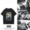 2024 Oasis Short Sleeve T-shirt Men's Spring/summer New Cotton Rock American Retro Rock Perimeter Casual Half Sleeve