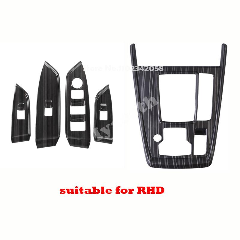 LHD RHD For Mazda CX8 CX-8 2017- ABS BLACK Inner Window Lift Switch Button Panel Cover Trim Gear Shift Panel Accessories