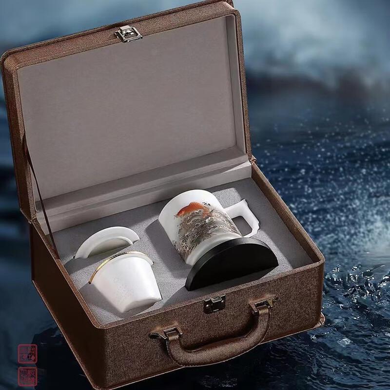 Ceramic Office Tea Cup with Lid and Filter