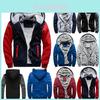 Thick Mens Warm Fleece Fur Lined Hoodie Zip Up Winter Coat Jacket Sweatshirt Top