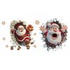 3D Christmas Santa Claus Wall Stickers Wall-Breaking Wall Decal Holiday Decor for Home and Living Spaces